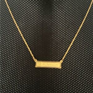 Elegant Women Gold Color Bar Necklace